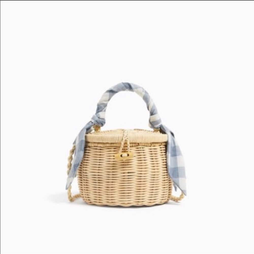 Zara Honeypot wicker summer bag